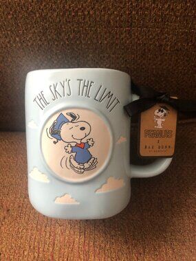 NWT Rae Dunn Peanuts Snoopy Graduation Mug "The Sky's The Limit" New for 2026